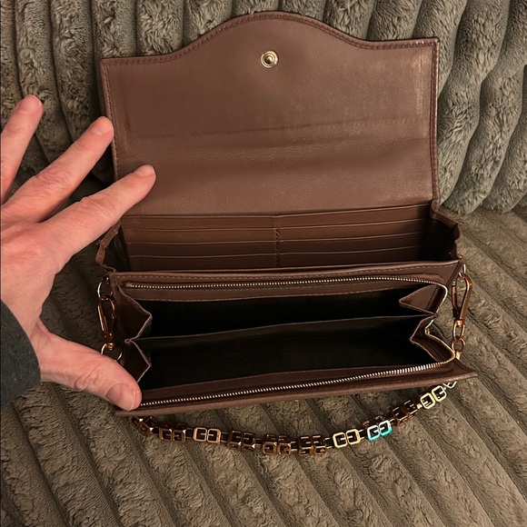 Gucci Vintage Bifold Long Wallet Crossbody Guccissima Embossed GG Leather 4-Way - Picture 7 of 17